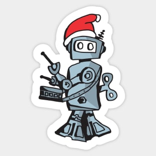 25-Hour Holiday Radio Show robot (solo) Sticker